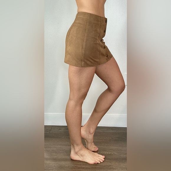 LF JAPONICA WOMAN Suede texture stretch mini skirt - Picture 6 of 9